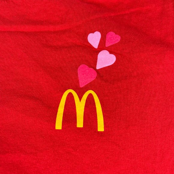 Mcdonalds X Cardi B Offset Crew Employee Shirt Adult Large Red Short Sleeve Tee - Picture 2 of 11
